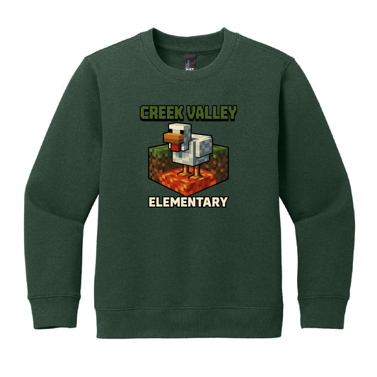 Creek Valley Youth VIT Fleece Crewneck Lava Chicken