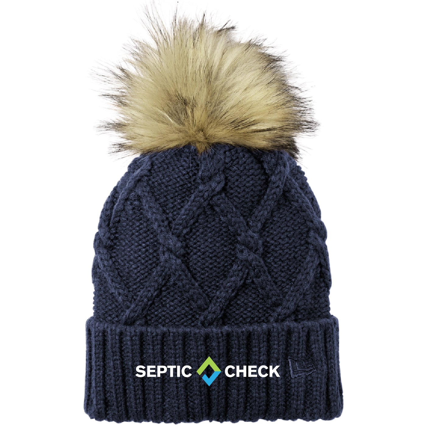 Septic Check Faux Fur Pom Beanie