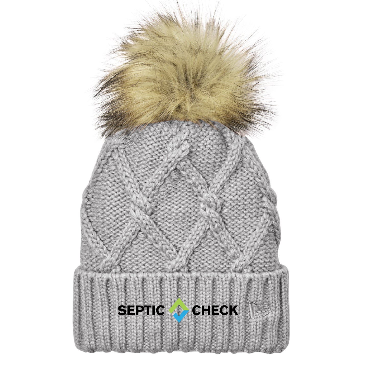 Septic Check Faux Fur Pom Beanie