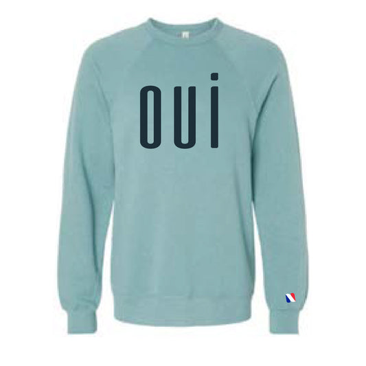 OUI – SPONGE FLEECE RAGLAN CREWNECK SWEATSHIRT