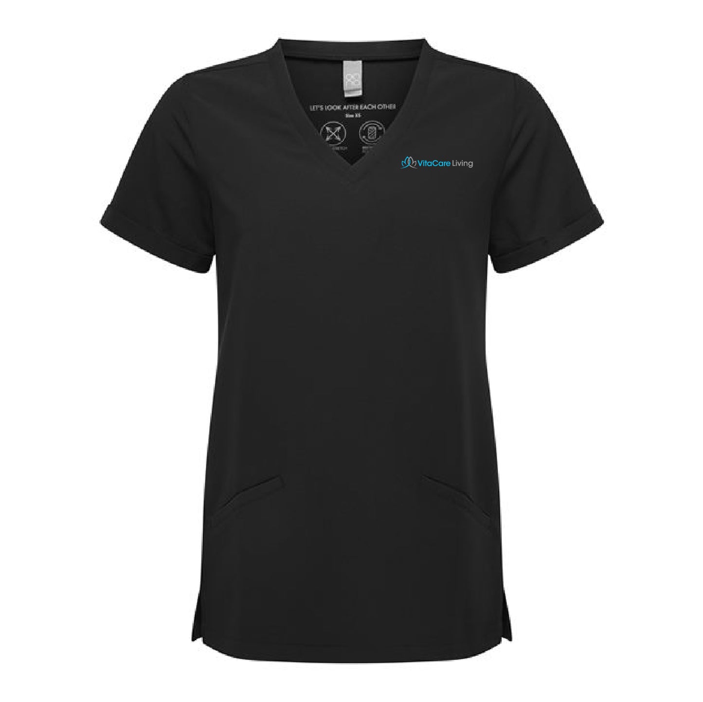 VitaCare Living Women's Invincible V-Neck Stretch Scrub Top