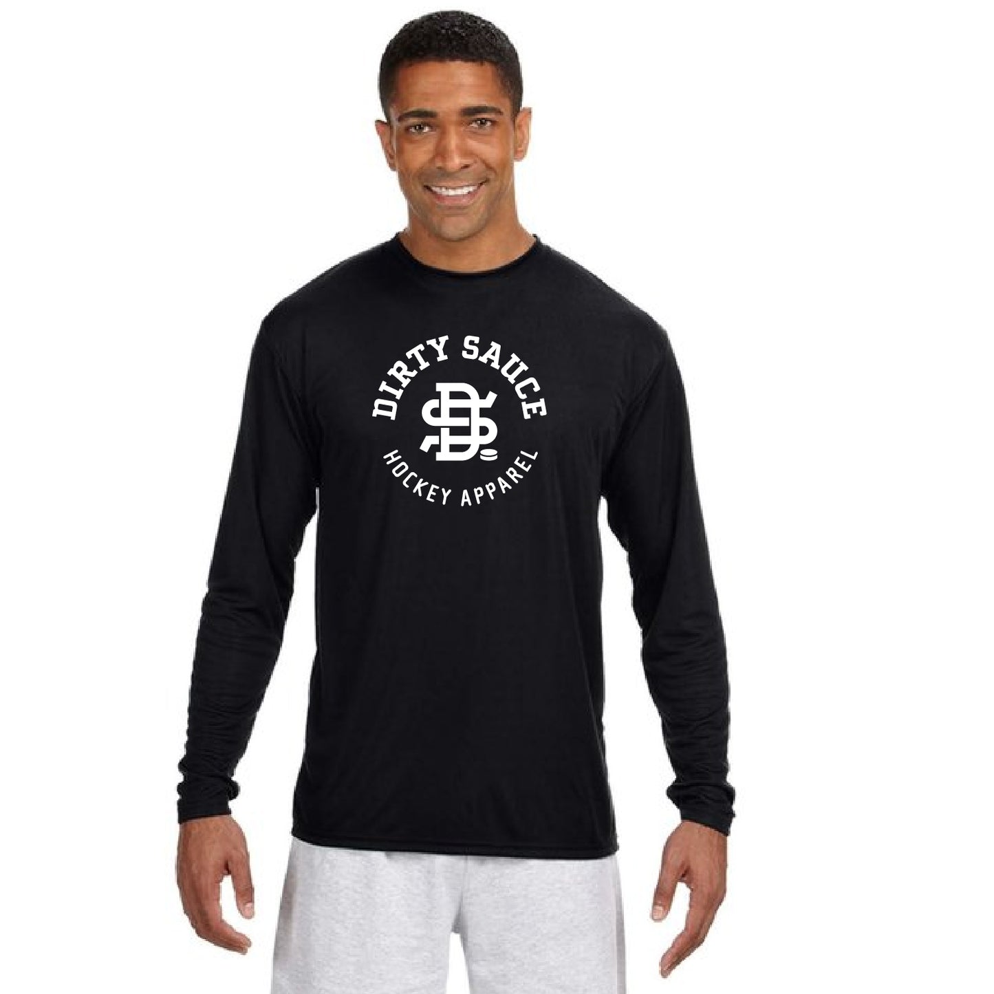 Dirty Sauce Hockey Unisex Cooling Performance Long Sleeve T-shirt (Design 1)