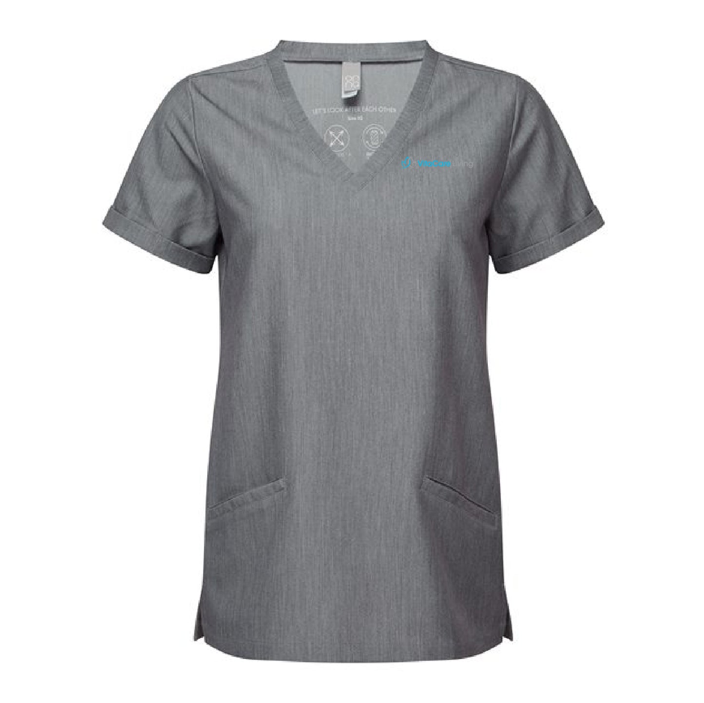 VitaCare Living Women's Invincible V-Neck Stretch Scrub Top