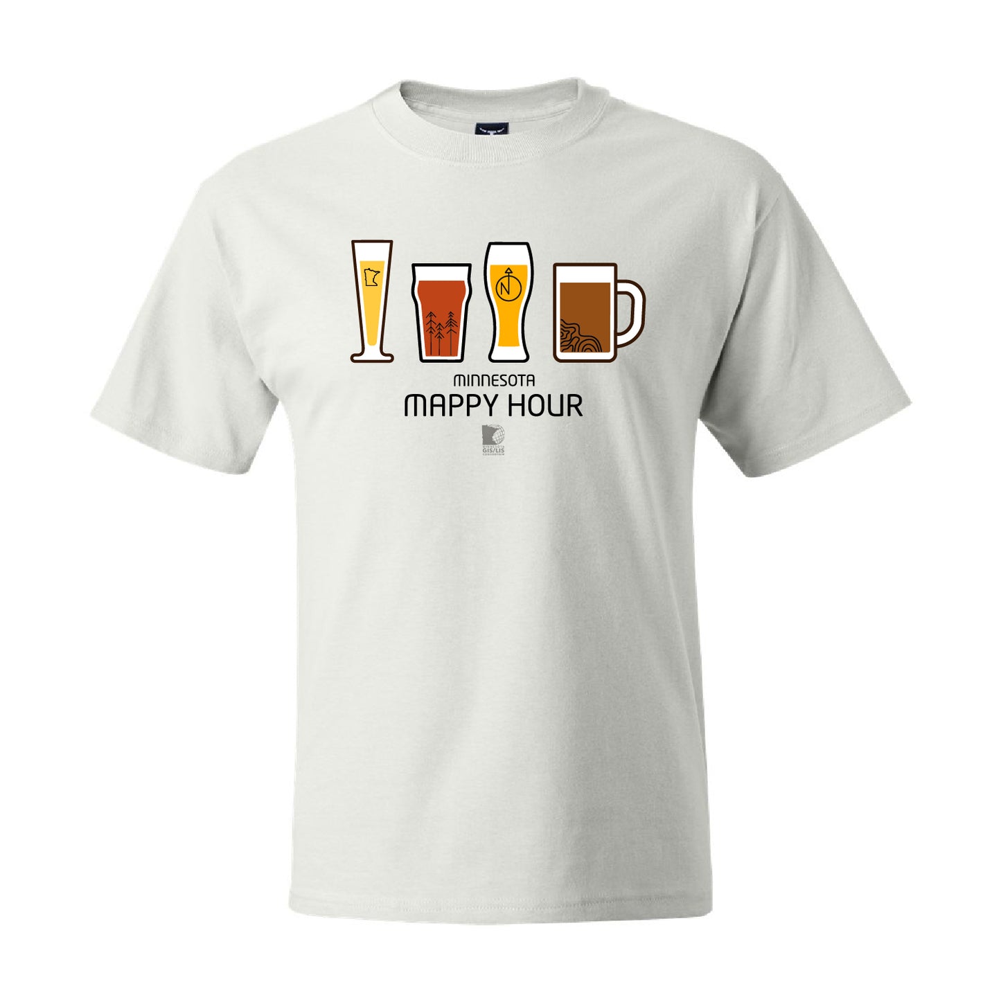 MN GIS/LIS Beefy-T T-Shirt - Minnesota Mappy Hour