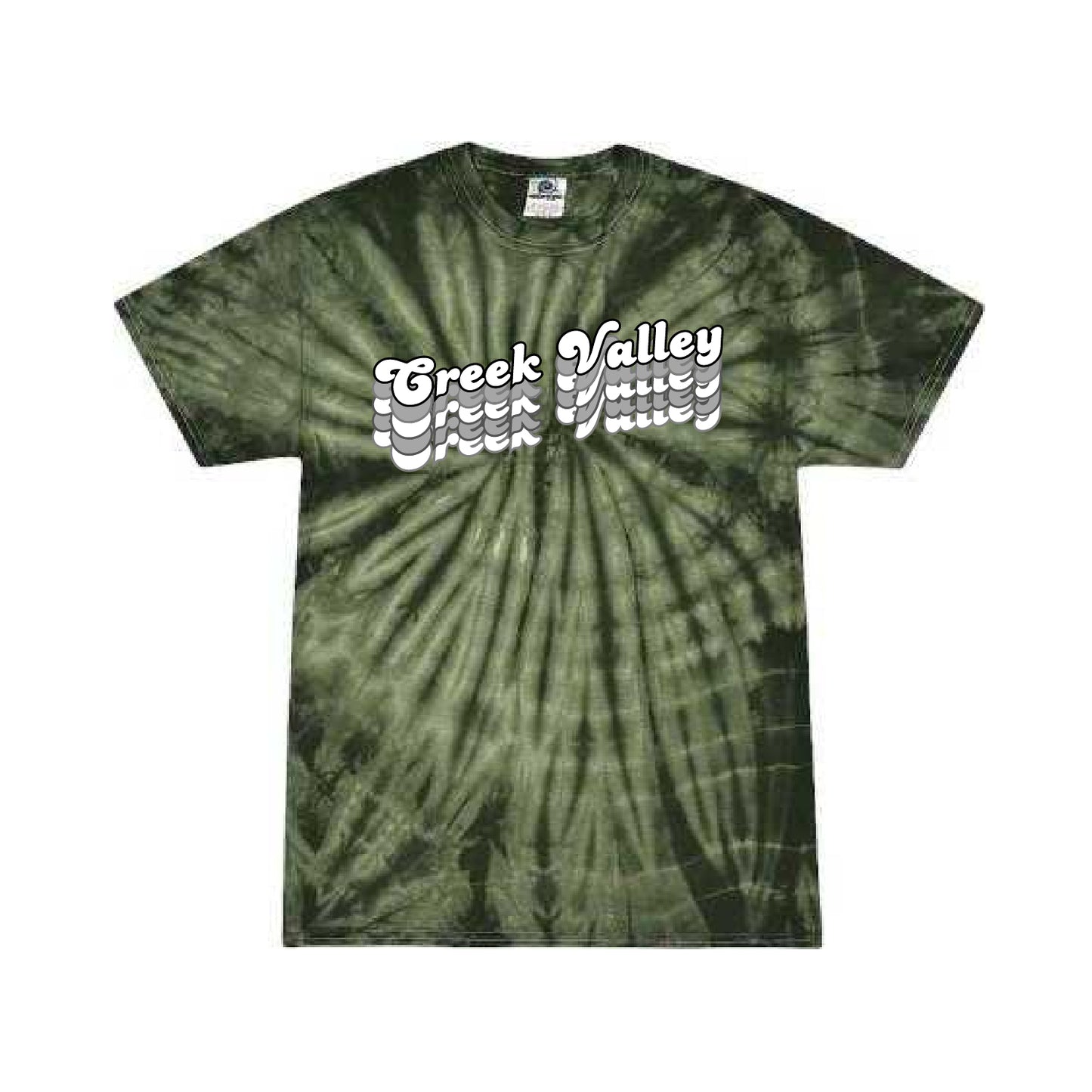 Creek Valley ElementaryYouth Multi-Color Tie-Dyed T-Shirt Repeat