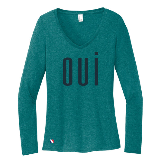 OUI –  Women’s Perfect Tri® Long Sleeve V-Neck Tee
