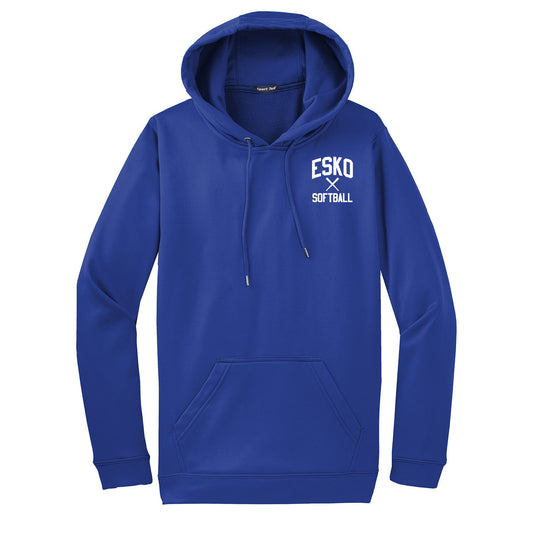 Esko Softball Sport-Wick® Fleece Hooded Pullover (Left Chest)