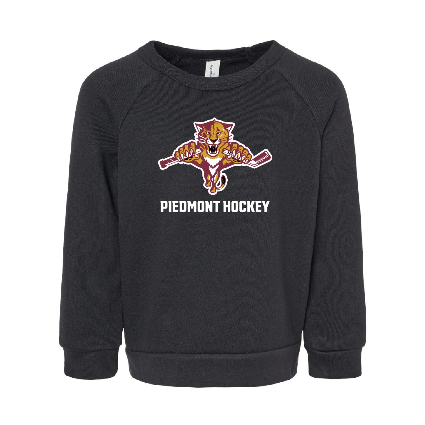 Piedmont Hockey Toddler Sponge Fleece Raglan Crewneck Sweatshirt