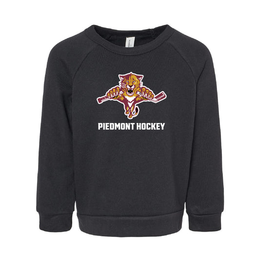 Piedmont Hockey Toddler Sponge Fleece Raglan Crewneck Sweatshirt