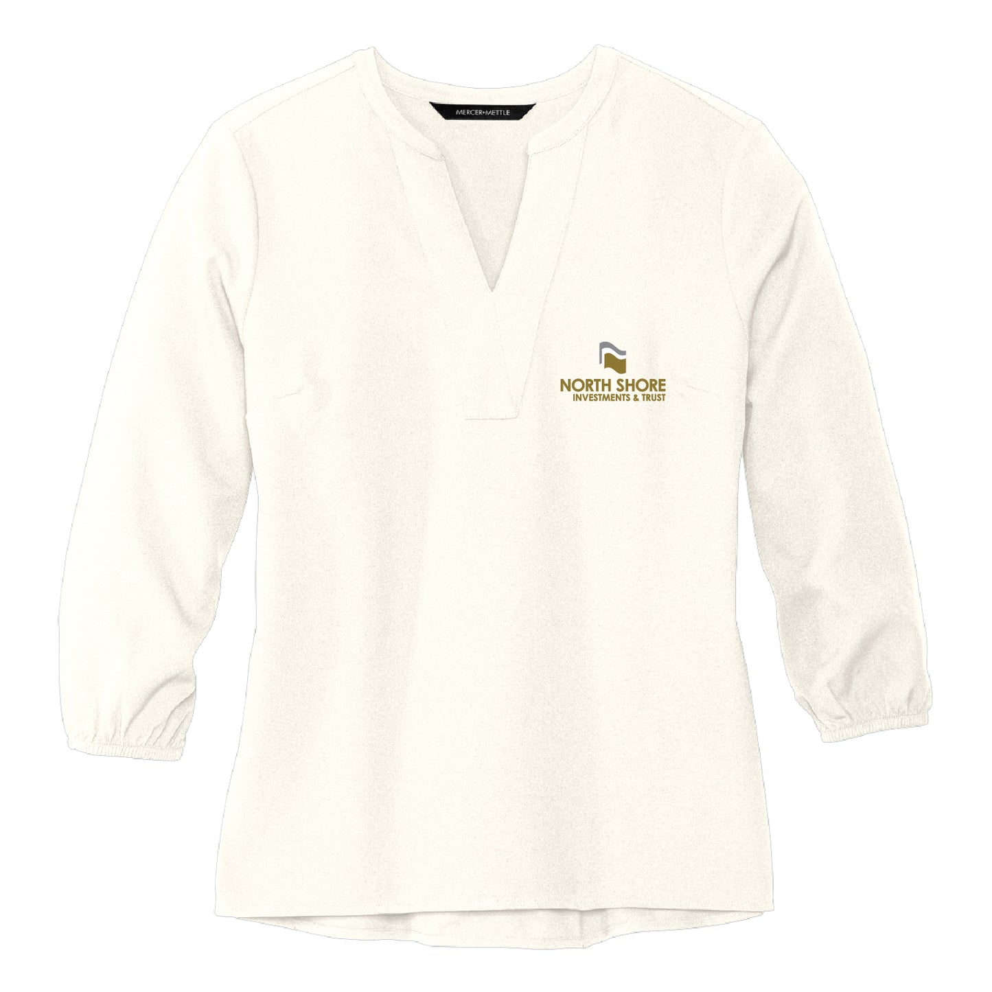 NSB Investments & Trust Women's Stretch Crepe 3/4-Sleeve Blouse