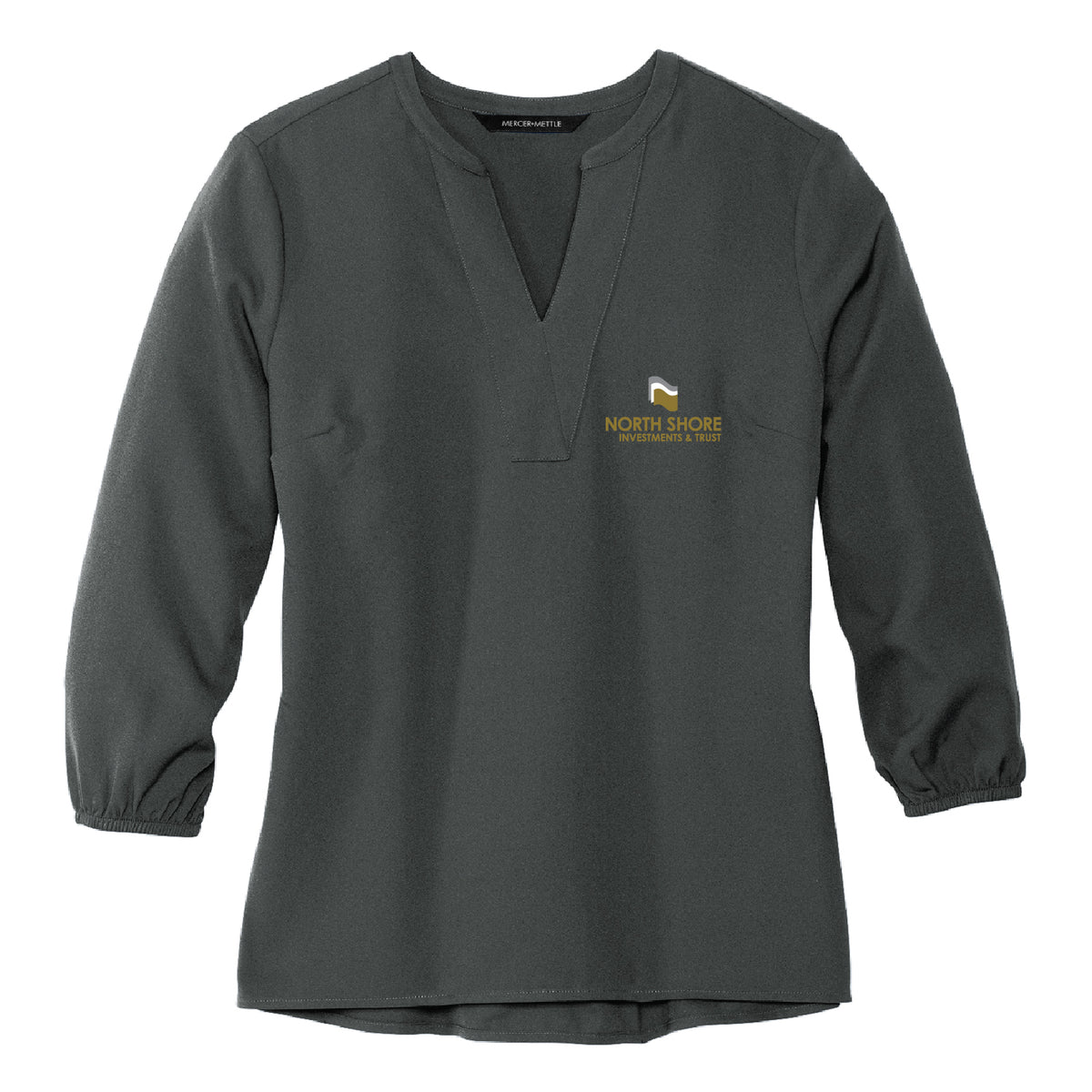 NSB Investments & Trust Women's Stretch Crepe 3/4-Sleeve Blouse