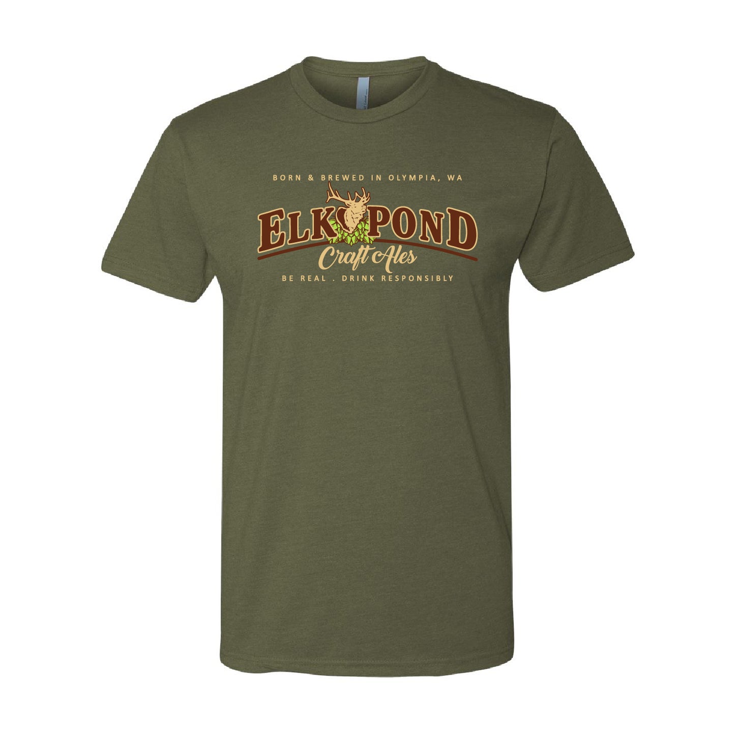 Elk Pond Craft Ales Unisex CVC Short Sleeve Crew (Full Back)