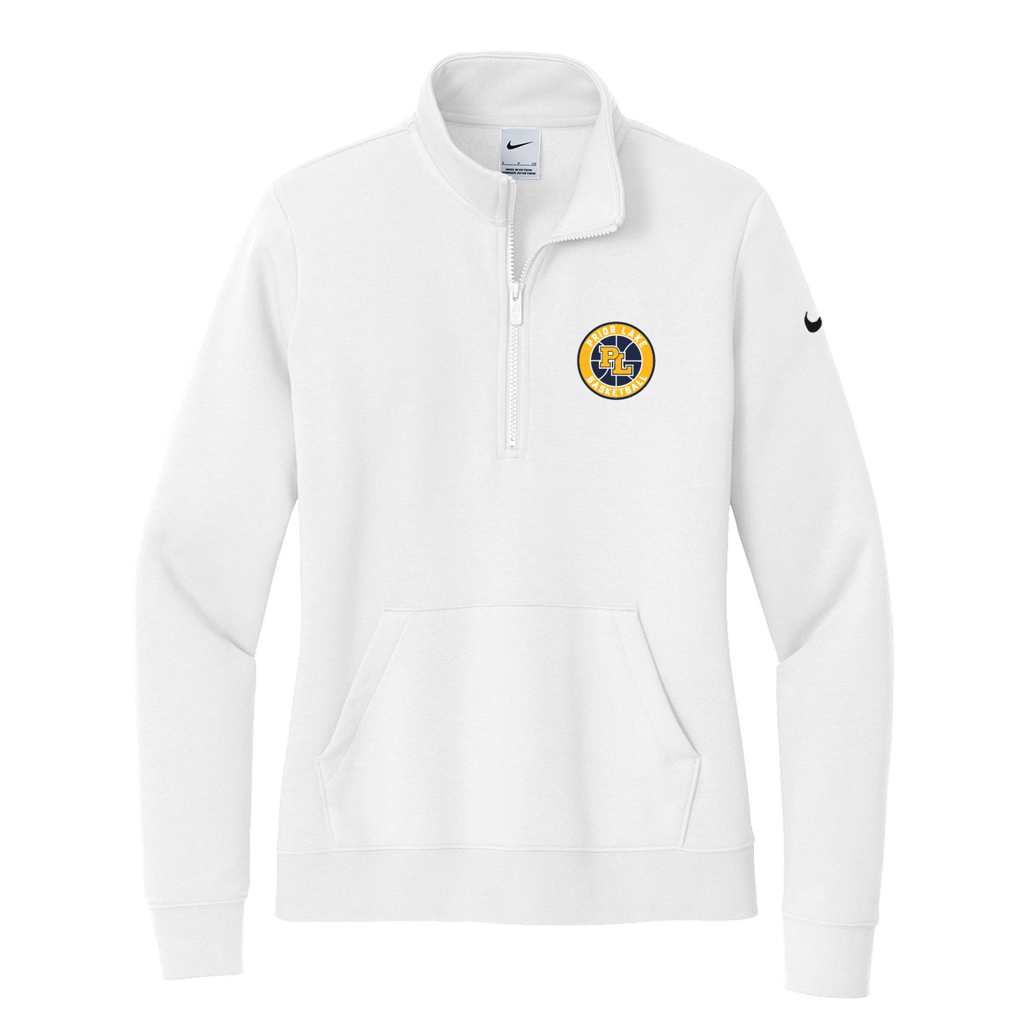 Prior Lake Basketball Nike Women's Club Fleece Sleeve Swoosh 1/2-Zip