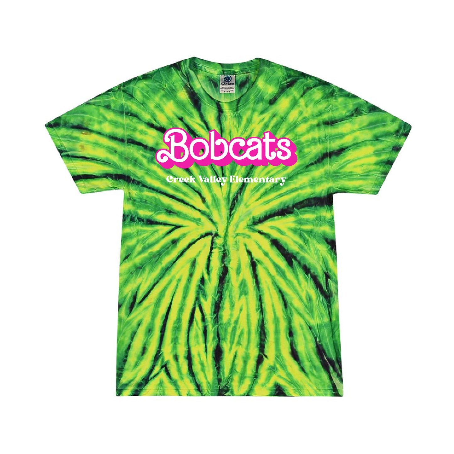 Creek Valley Elementary Multi-Color Tie-Dyed T-Shirt Barbie