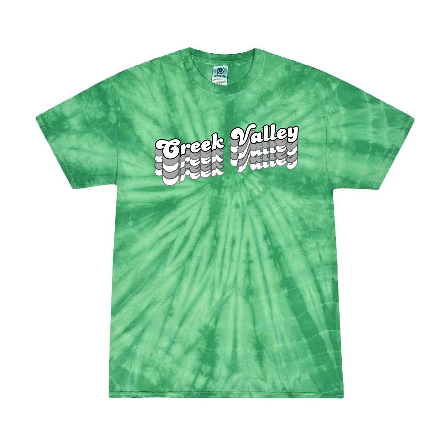 Creek Valley ElementaryYouth Multi-Color Tie-Dyed T-Shirt Repeat