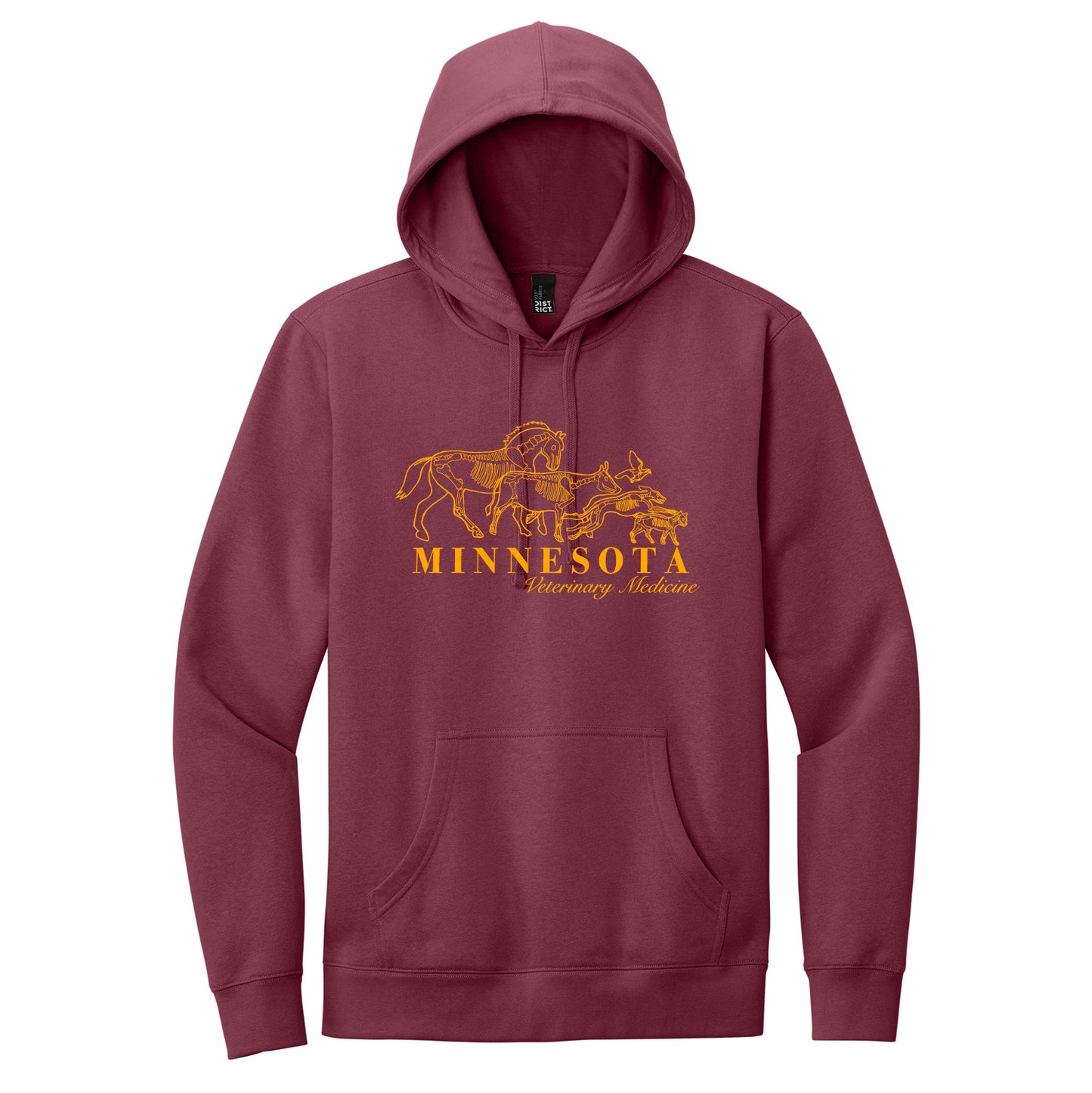 U of M Vet Med Classic Hoodie (Skeleton Animals)