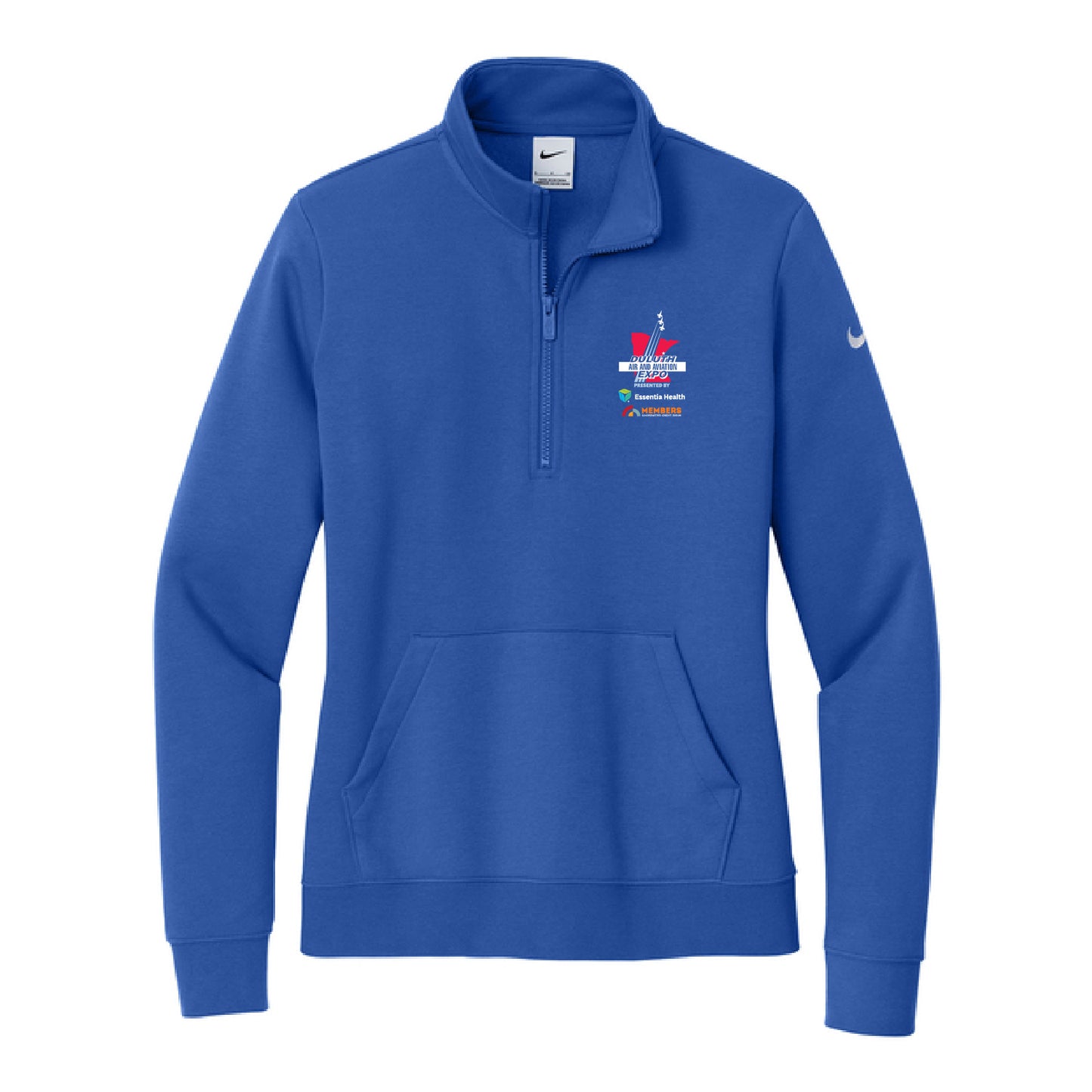 Duluth Airshow Board Member Women's Nike Club Fleece Sleeve Swoosh 1/2-Zip