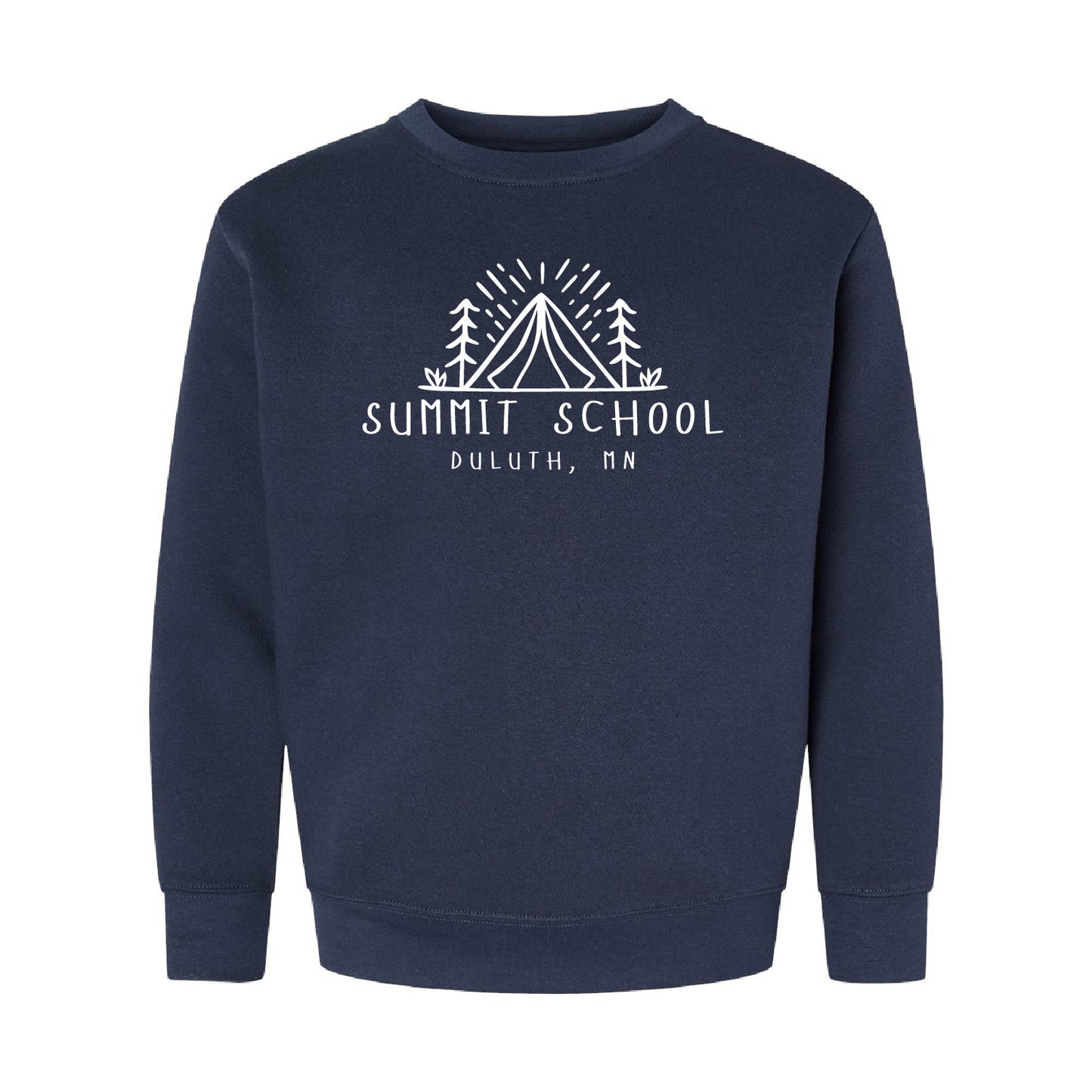 Summit School Youth Crewneck Sweatshirt with White Print