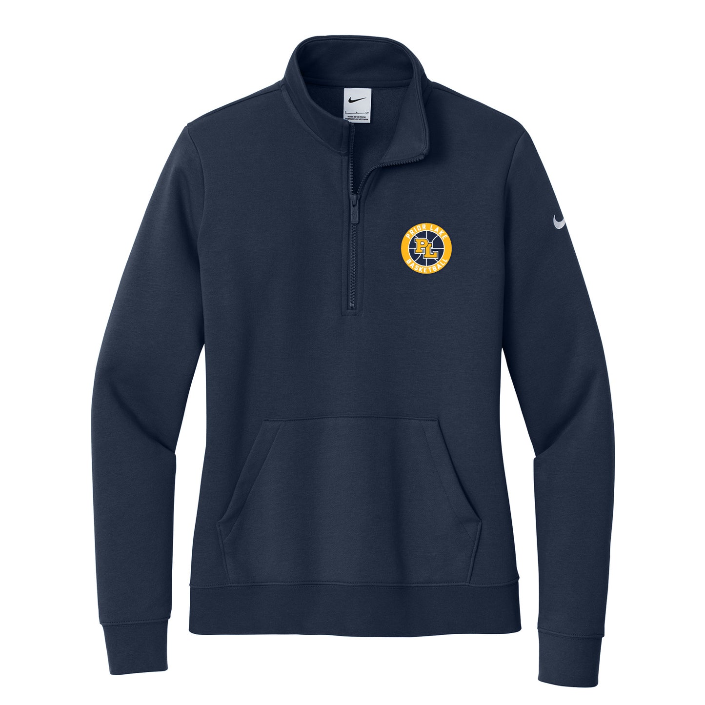 Prior Lake Basketball Nike Women's Club Fleece Sleeve Swoosh 1/2-Zip