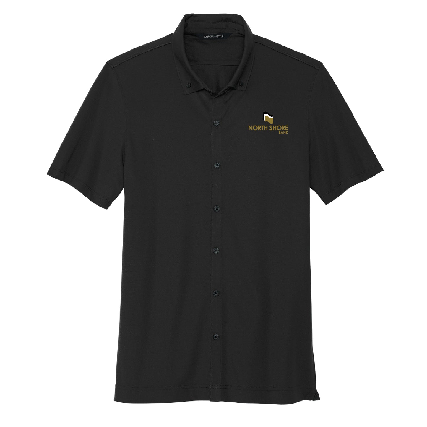 NSB Bank Stretch Pique Full-Button Polo