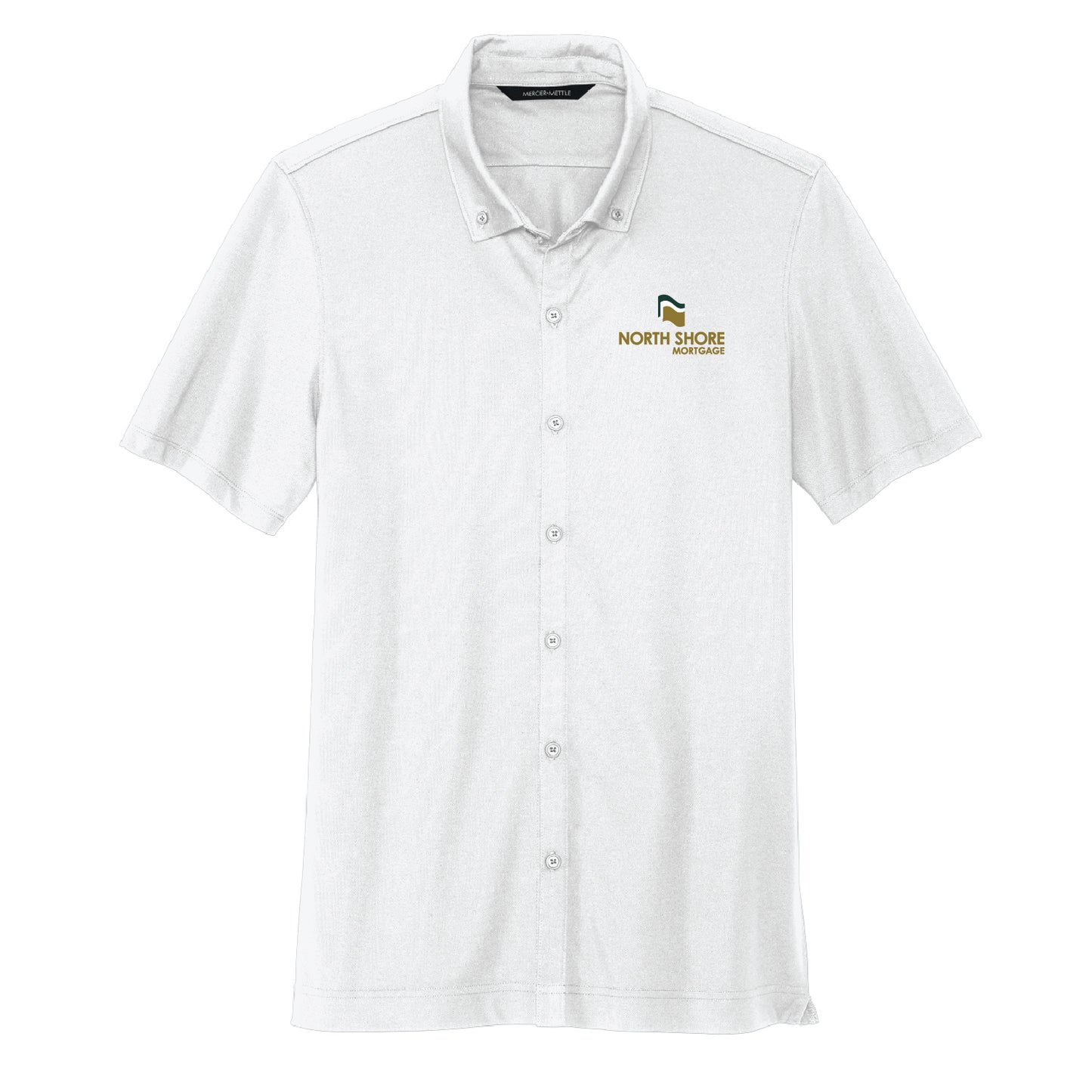 NSB Mortgage Stretch Pique Full-Button Polo