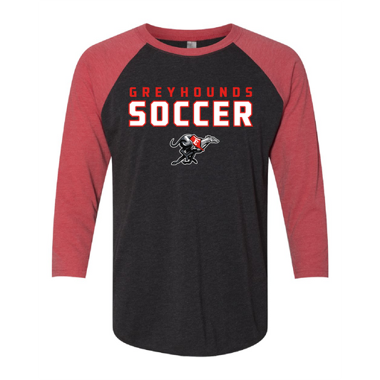 East Boys Soccer Unisex Tri-Blend 3/4-Sleeve Raglan Tee