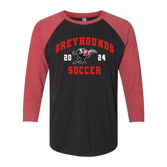 East Boys Soccer Unisex Tri-Blend 3/4-Sleeve Raglan Tee