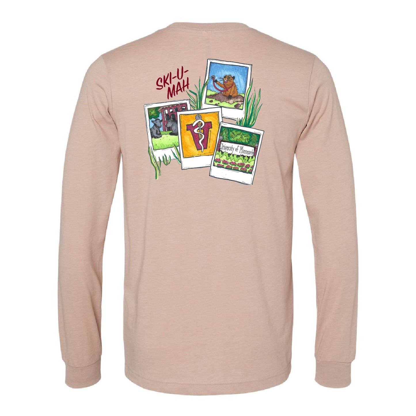 U of M Vet Med Polaroid Long Sleeve