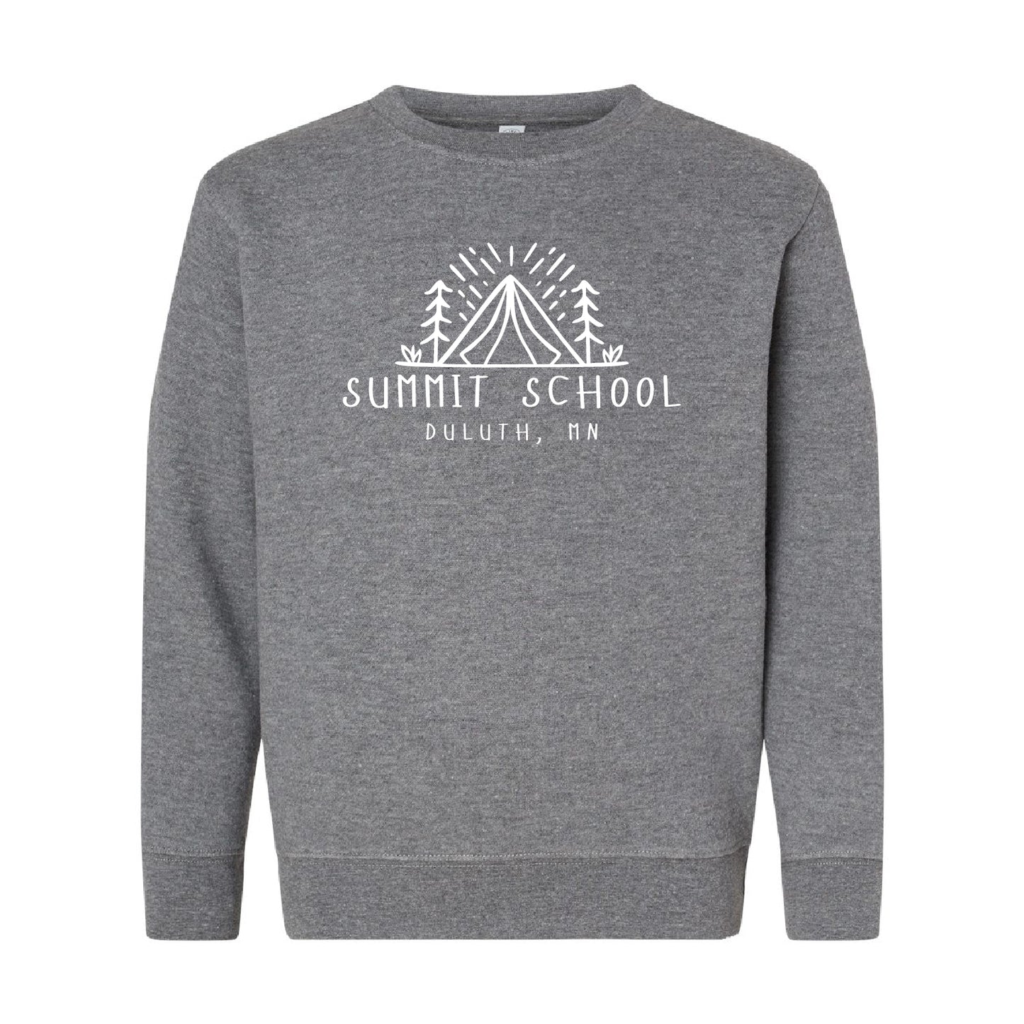 Summit School Youth Crewneck Sweatshirt with White Print