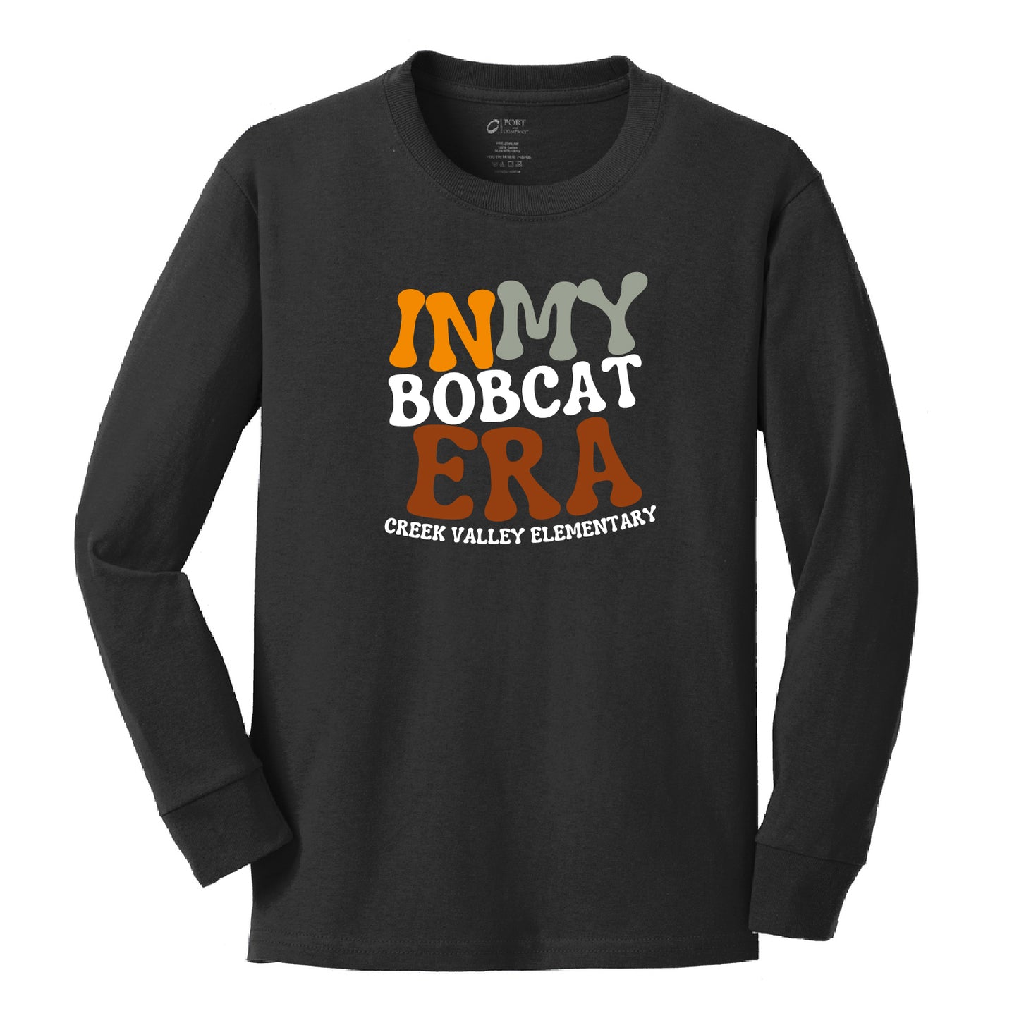 Creek Valley Youth Long Sleeve Core Cotton Tee Bobcat Era