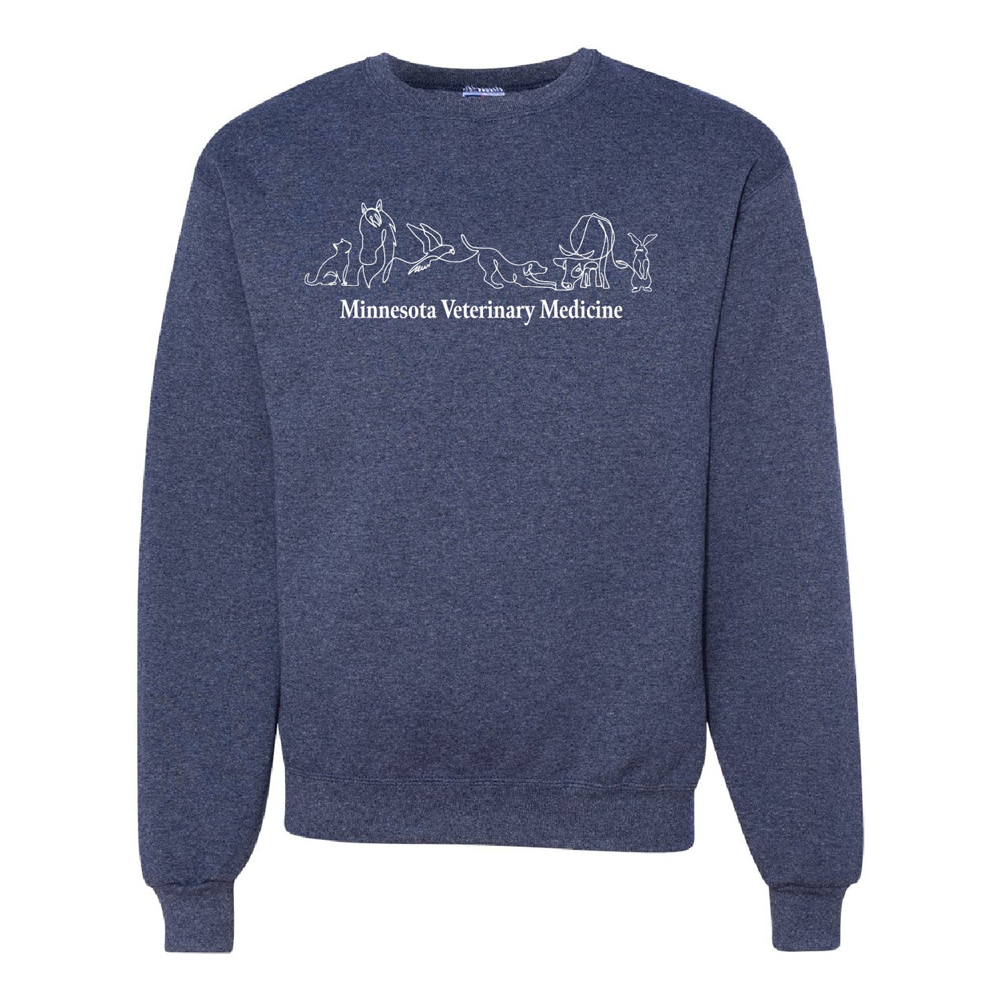 U of M Vet Med Fine Line Crewneck Sweatshirt - Embroidered