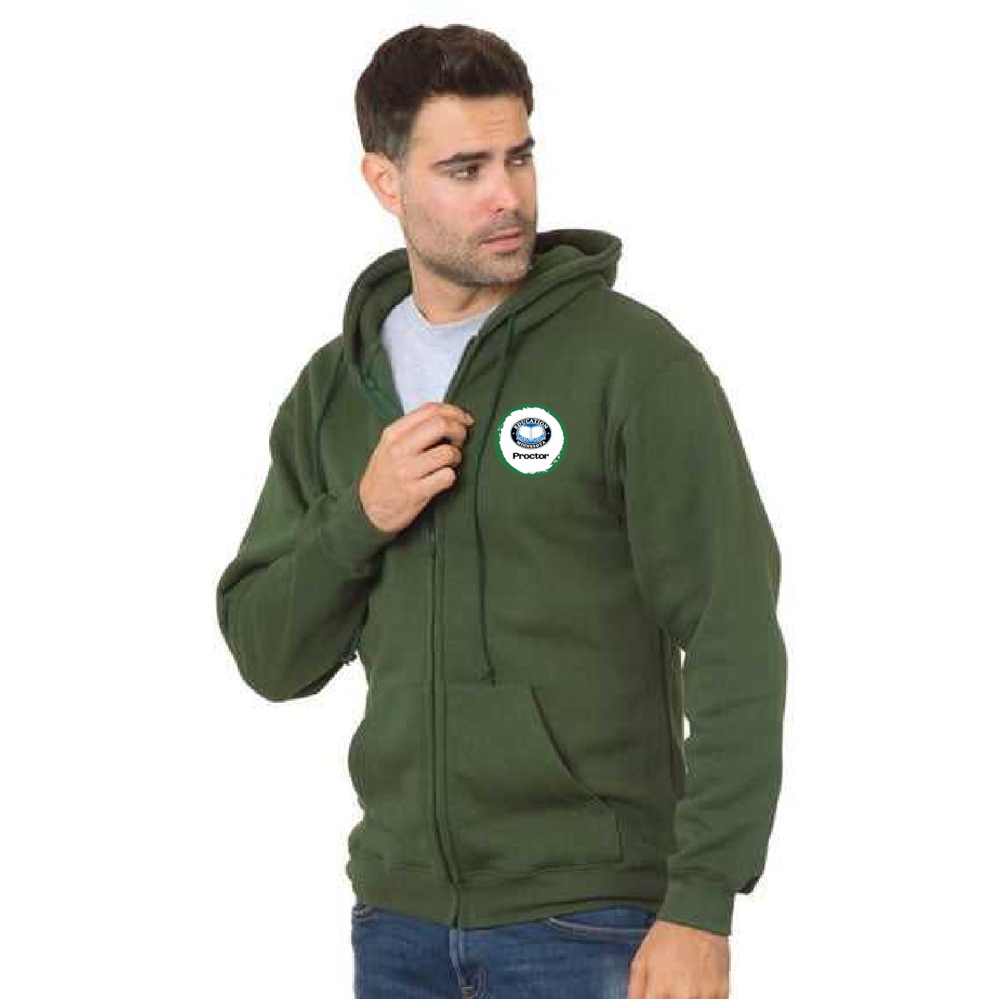 Proctor Teachers Union USA-Made Full-Zip Hooded Sweatshirt