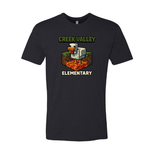Creek Valley Elementary Unisex CVC Short Sleeve Crew Lava Chicken