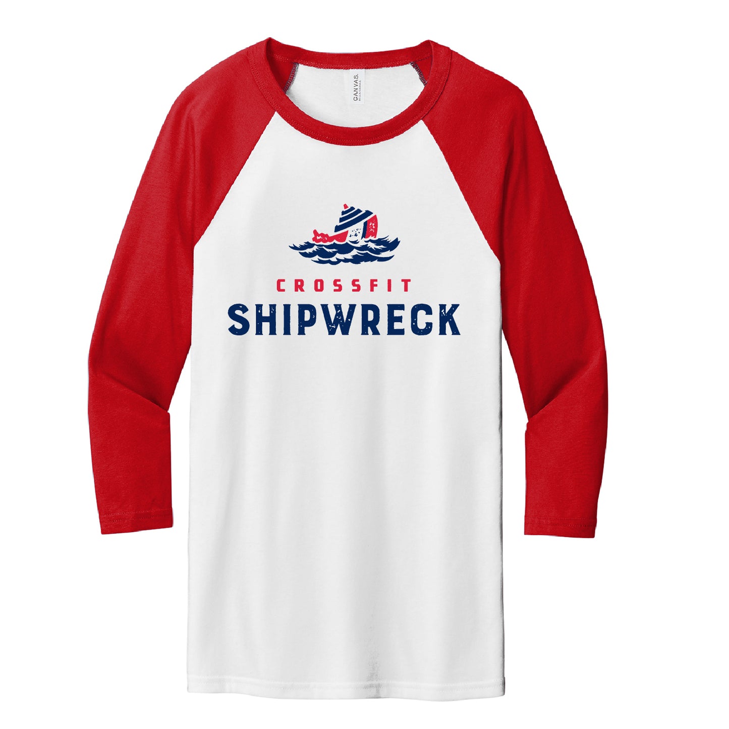 Crossfit Shipwreck Unisex 3/4-Sleeve Baseball Tee