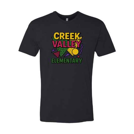 Creek Valley Elementary Unisex CVC Short Sleeve Crew 90s Theme