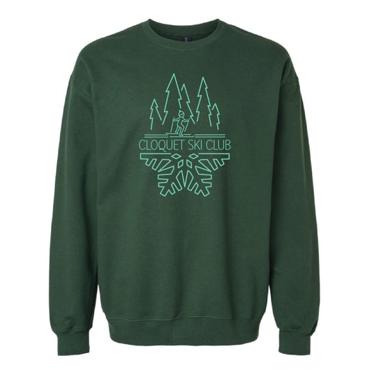 Cloquet Nordic Ski Club Softstyle® Midweight Crewneck Sweatshirt (Mint)