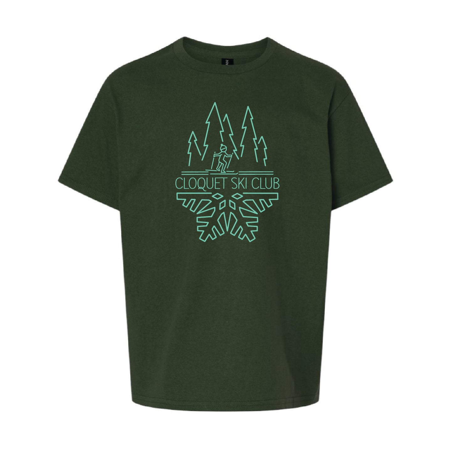 Cloquet Nordic Ski Club Youth Ultra Cotton® T-Shirt (Mint)