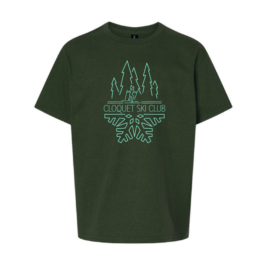 Cloquet Nordic Ski Club Youth Ultra Cotton® T-Shirt (Mint)