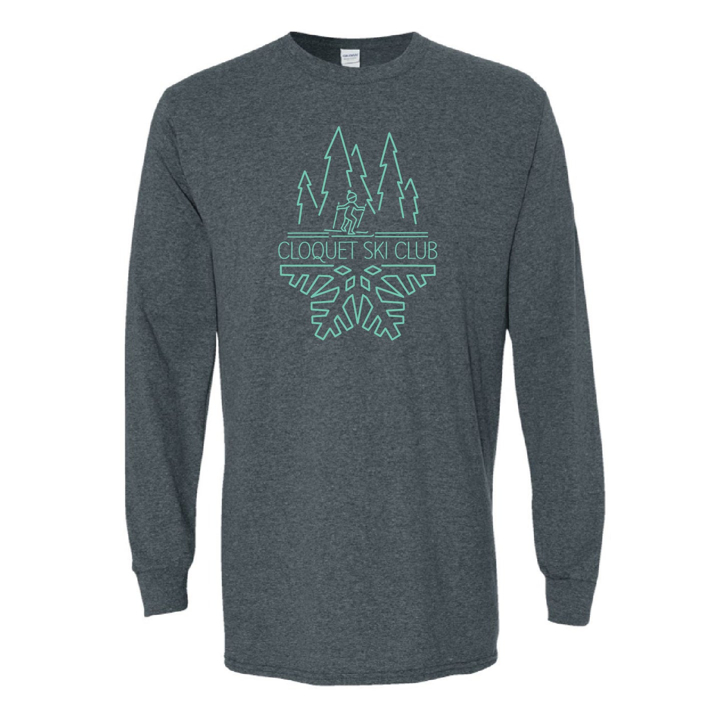 Cloquet Nordic Ski Club Unisex Heavy Cotton™ Long Sleeve T-Shirt (Mint)