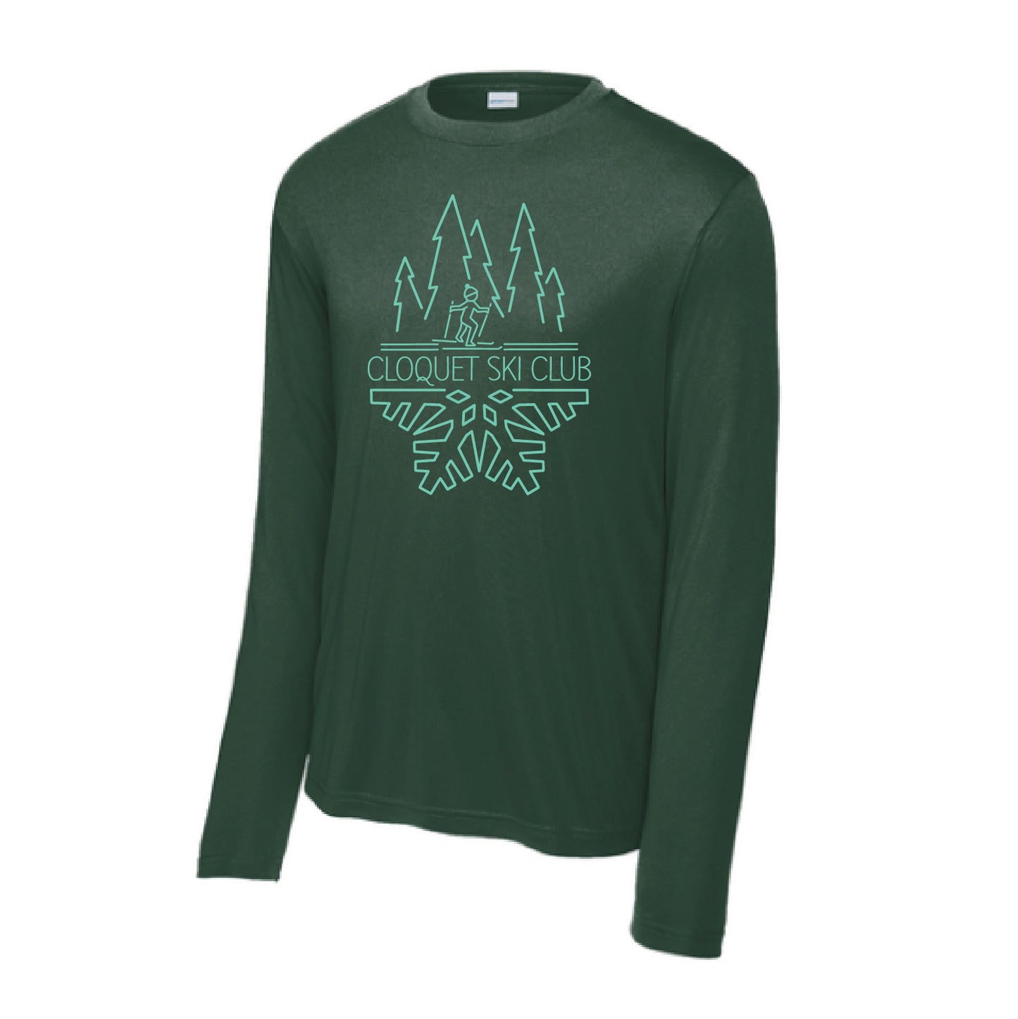 Cloquet Nordic Ski ClubLong Sleeve PosiCharge® Competitor™ Tee (Mint)