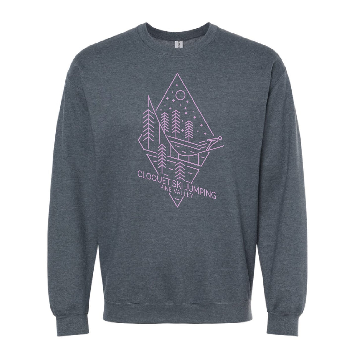 Cloquet Nordic Ski Club Softstyle® Midweight Crewneck Sweatshirt (Lavender)