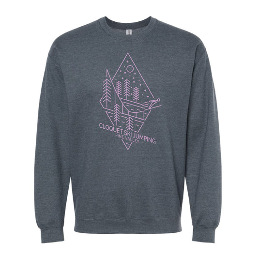 Cloquet Nordic Ski Club Softstyle® Midweight Crewneck Sweatshirt (Lavender)