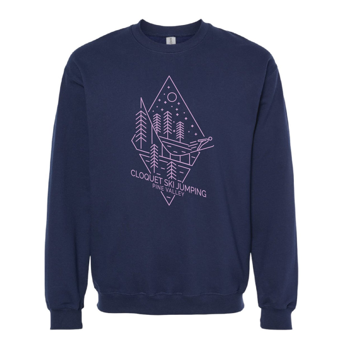 Cloquet Nordic Ski Club Softstyle® Midweight Crewneck Sweatshirt (Lavender)