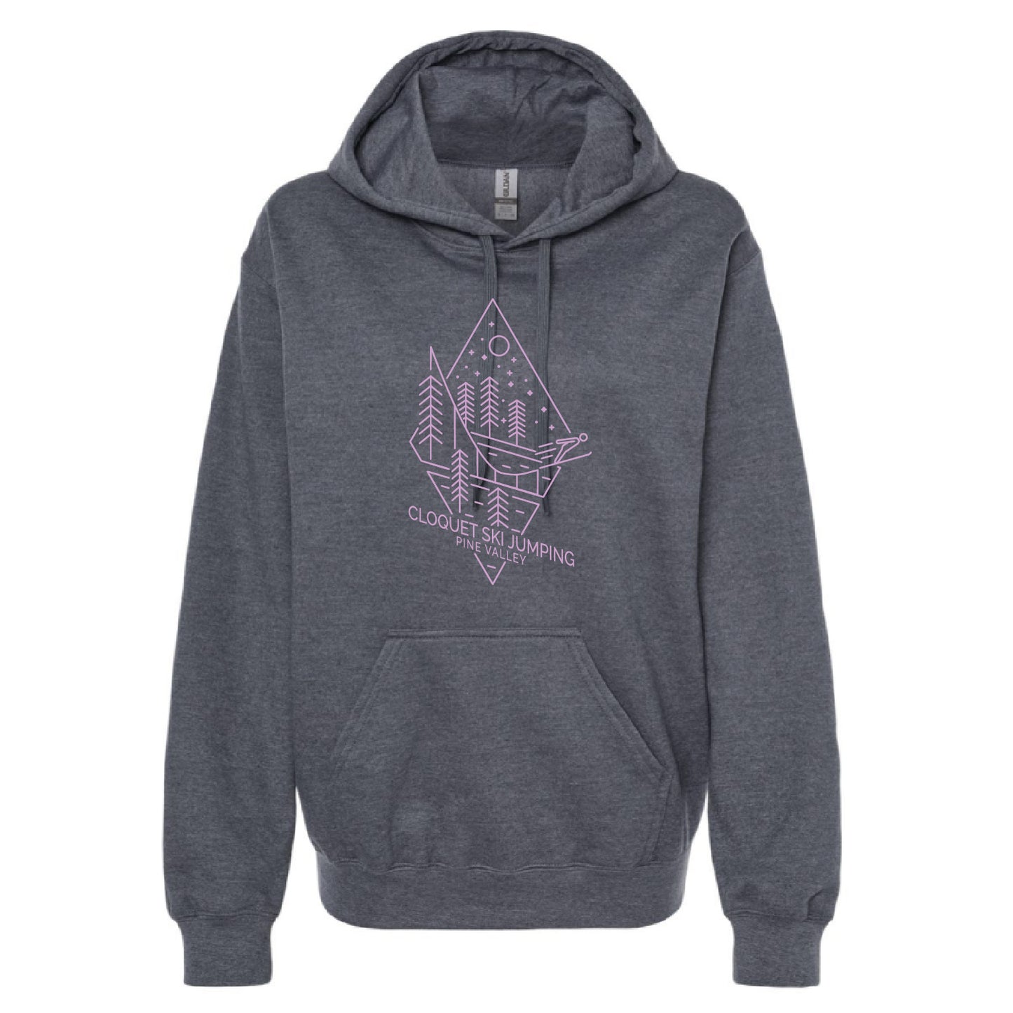 Cloquet Nordic Ski Club Unisex Softstyle® Midweight Hooded Sweatshirt (Lavender)