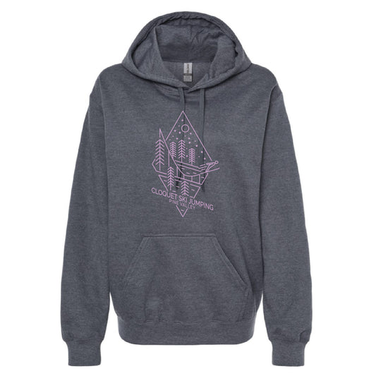 Cloquet Nordic Ski Club Unisex Softstyle® Midweight Hooded Sweatshirt (Lavender)
