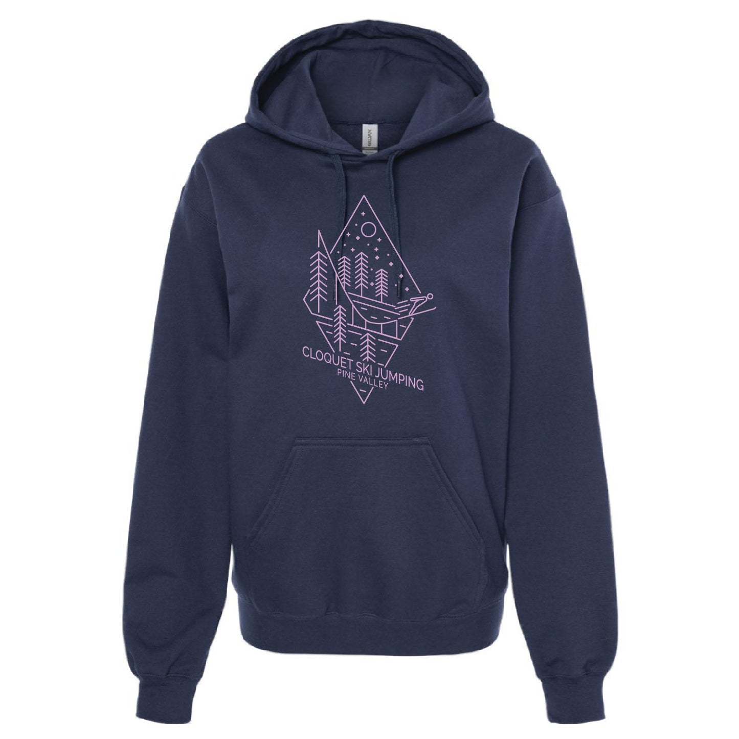 Cloquet Nordic Ski Club Unisex Softstyle® Midweight Hooded Sweatshirt (Lavender)