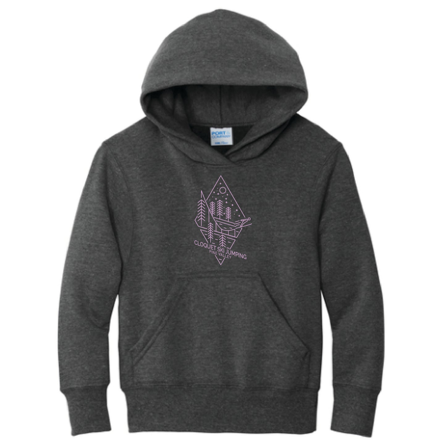 Cloquet Nordic Ski Club Youth Hooded Sweatshirt (Lavender)