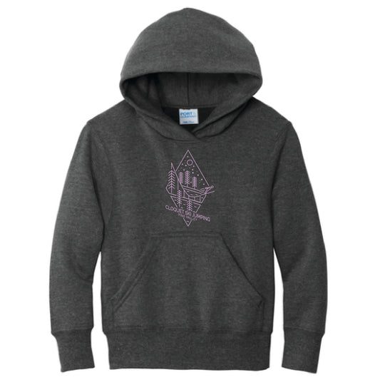 Cloquet Nordic Ski Club Youth Hooded Sweatshirt (Lavender)