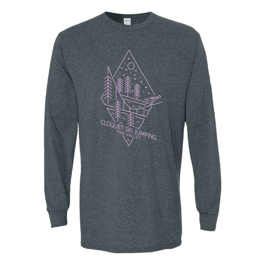Cloquet Nordic Ski Club Unisex Heavy Cotton™ Long Sleeve T-Shirt (Lavender)