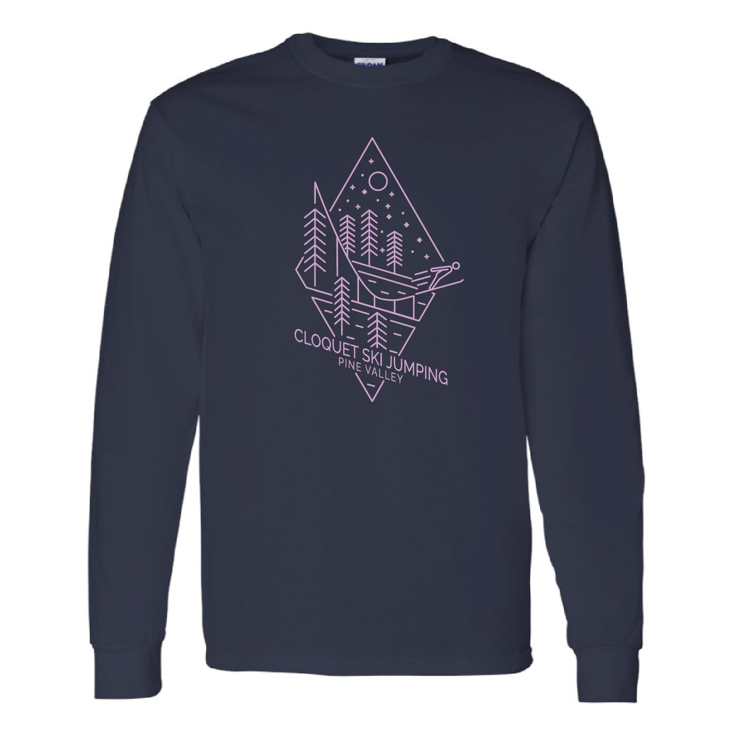 Cloquet Nordic Ski Club Unisex Heavy Cotton™ Long Sleeve T-Shirt (Lavender)